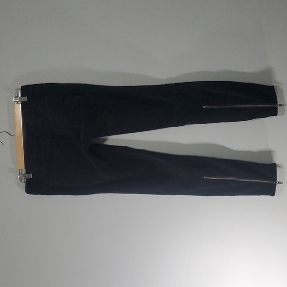 gap 1969 pants women's size 28R 28 size 6 black velour like zipper accents Wow - Picture 2 of 10